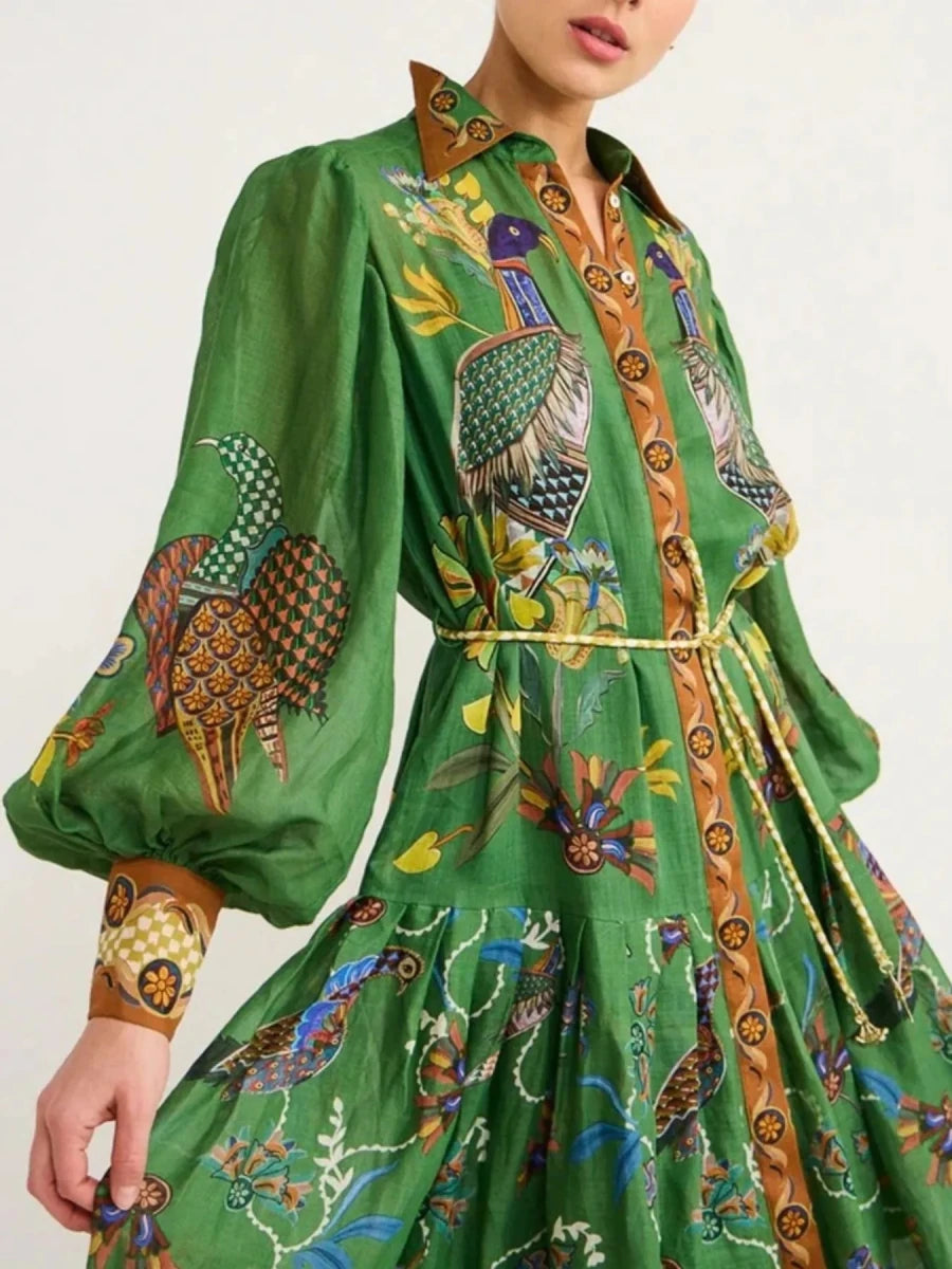 Horizon Print Lantern Maxi - Brick + Boho