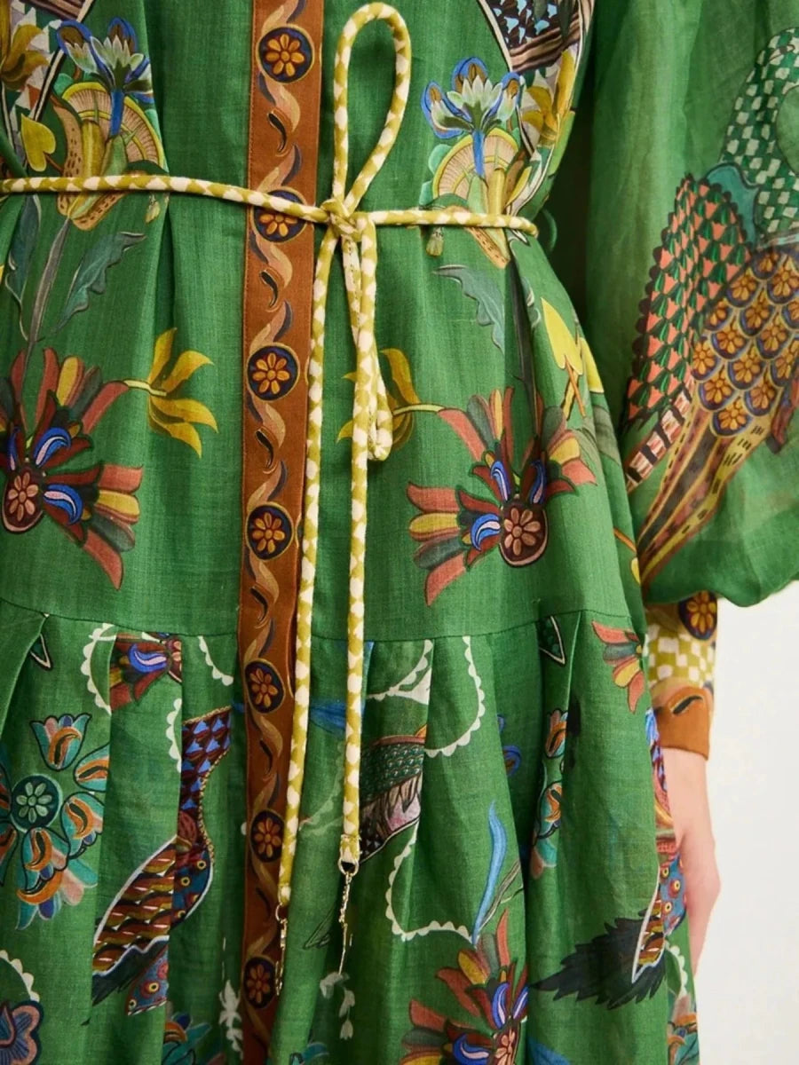 Horizon Print Lantern Maxi - Brick + Boho