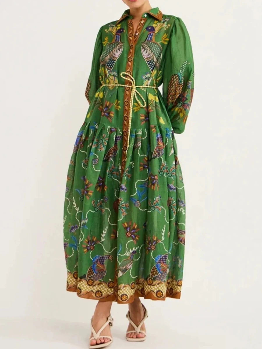 Horizon Print Lantern Maxi - Brick + Boho