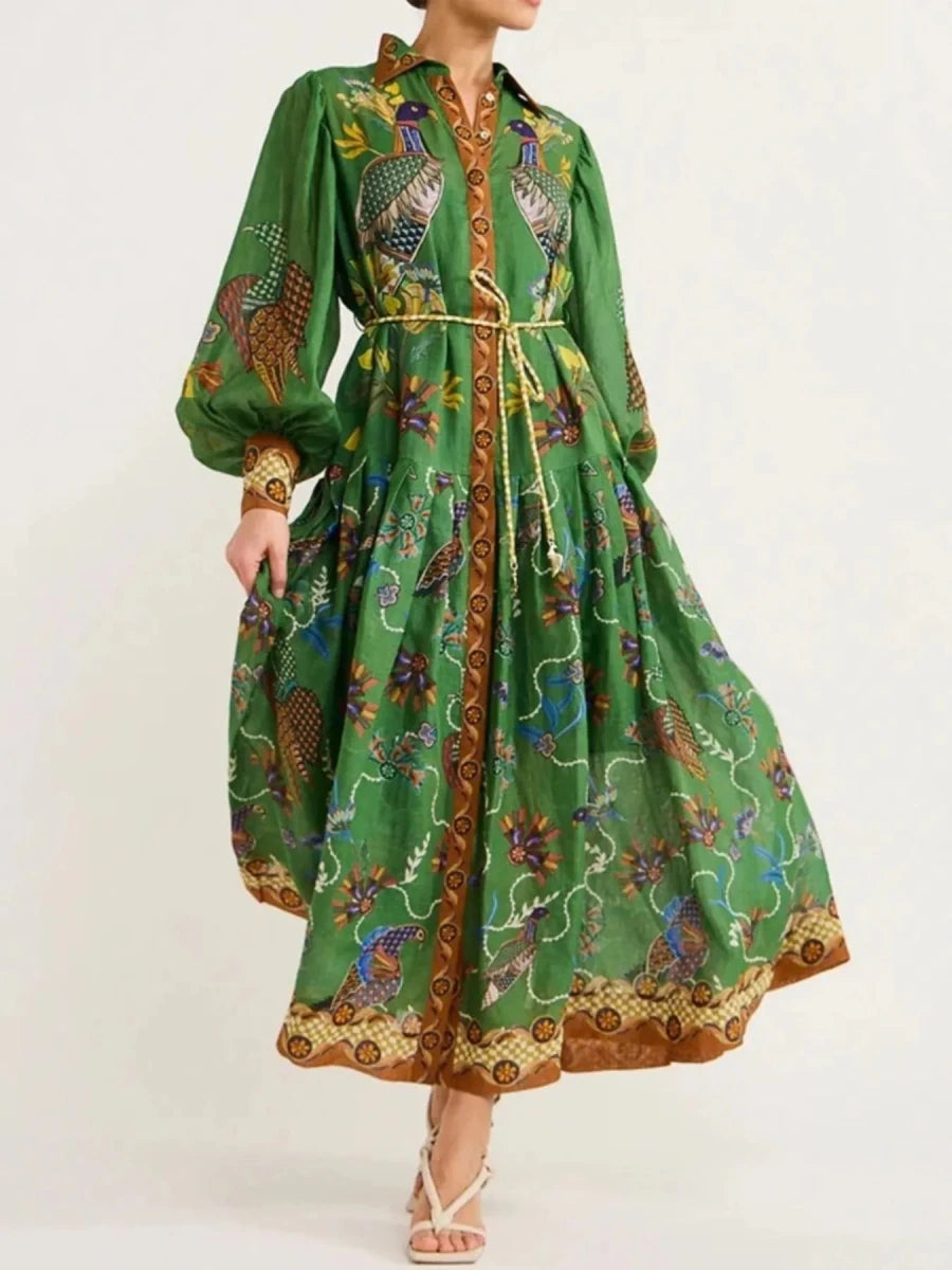 Horizon Print Lantern Maxi - Brick + Boho