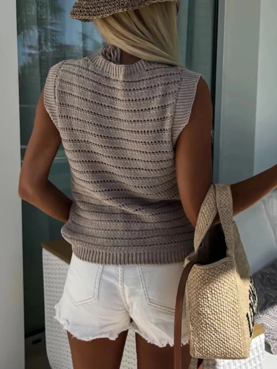 Iconic Embroidered Mesh Top - Brick + Boho