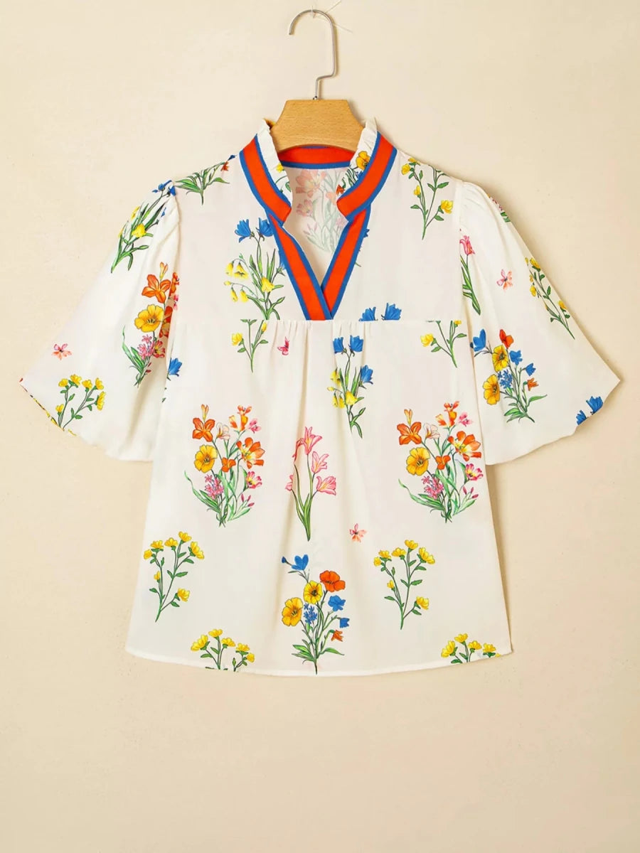 Intentional Puff Blouse - Brick + Boho