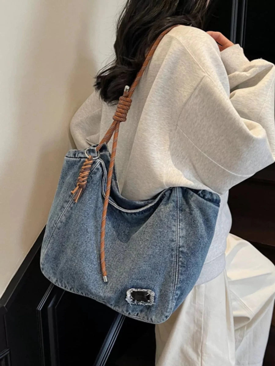 Intricate Rope Horizon Bag - Brick + Boho