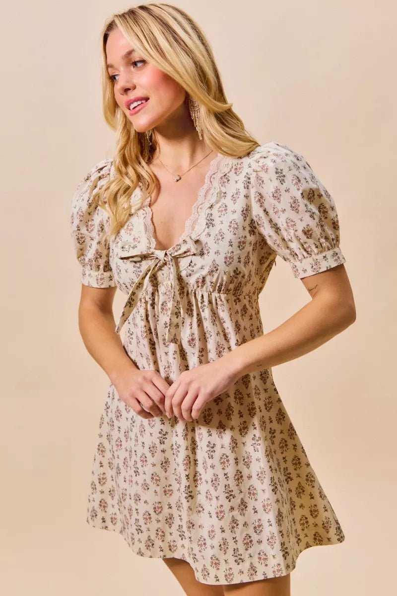 Joni Lace Mini Dress - Brick + Boho