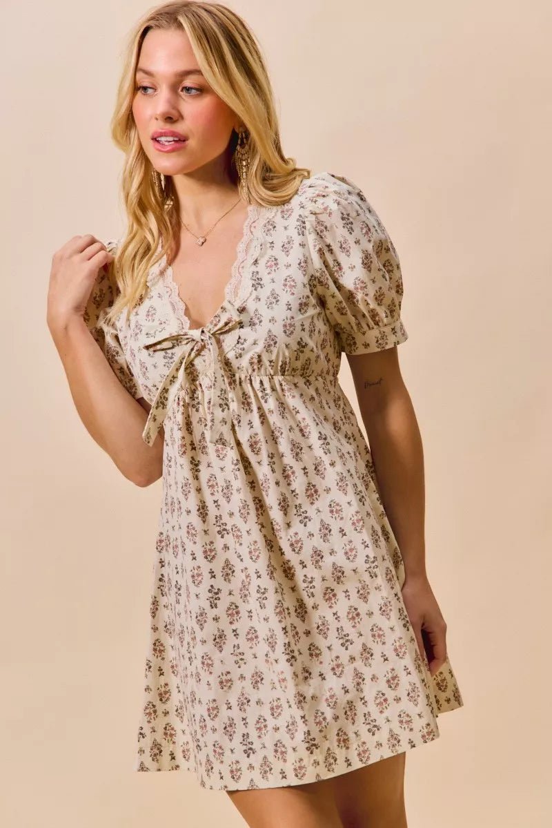 Joni Lace Mini Dress - Brick + Boho