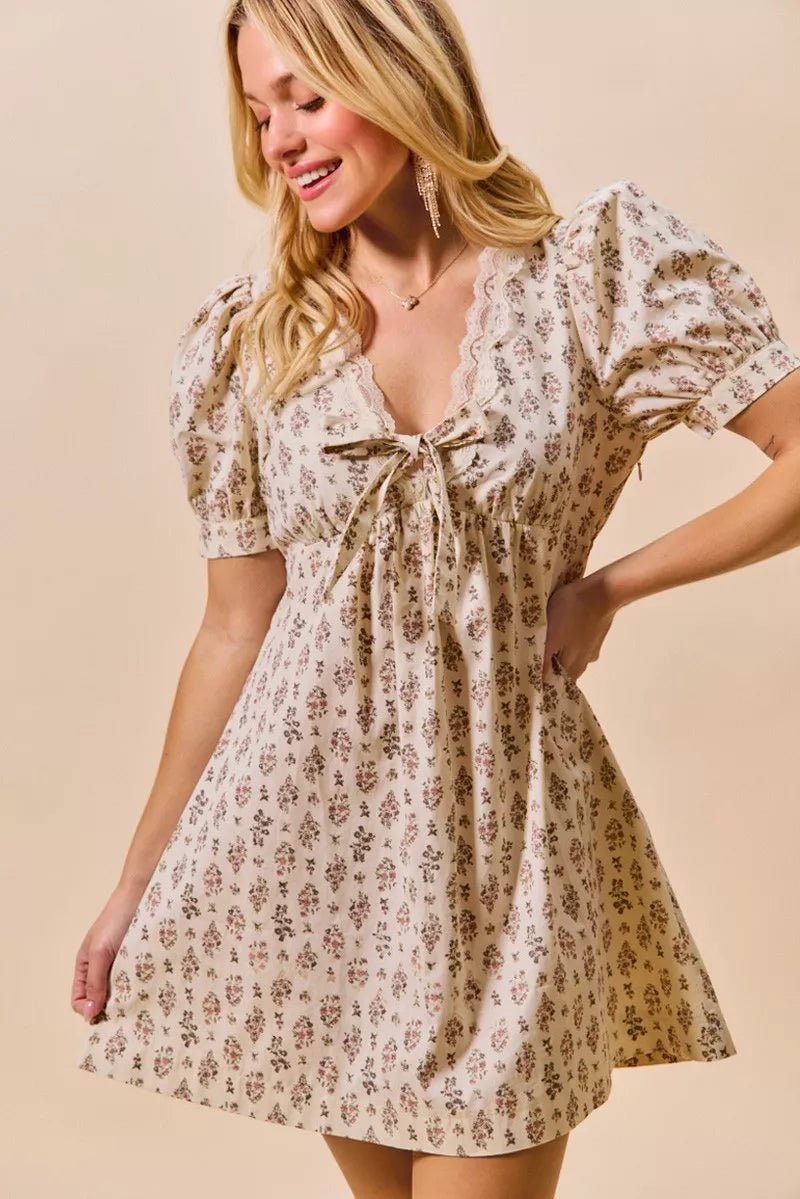Joni Lace Mini Dress - Brick + Boho