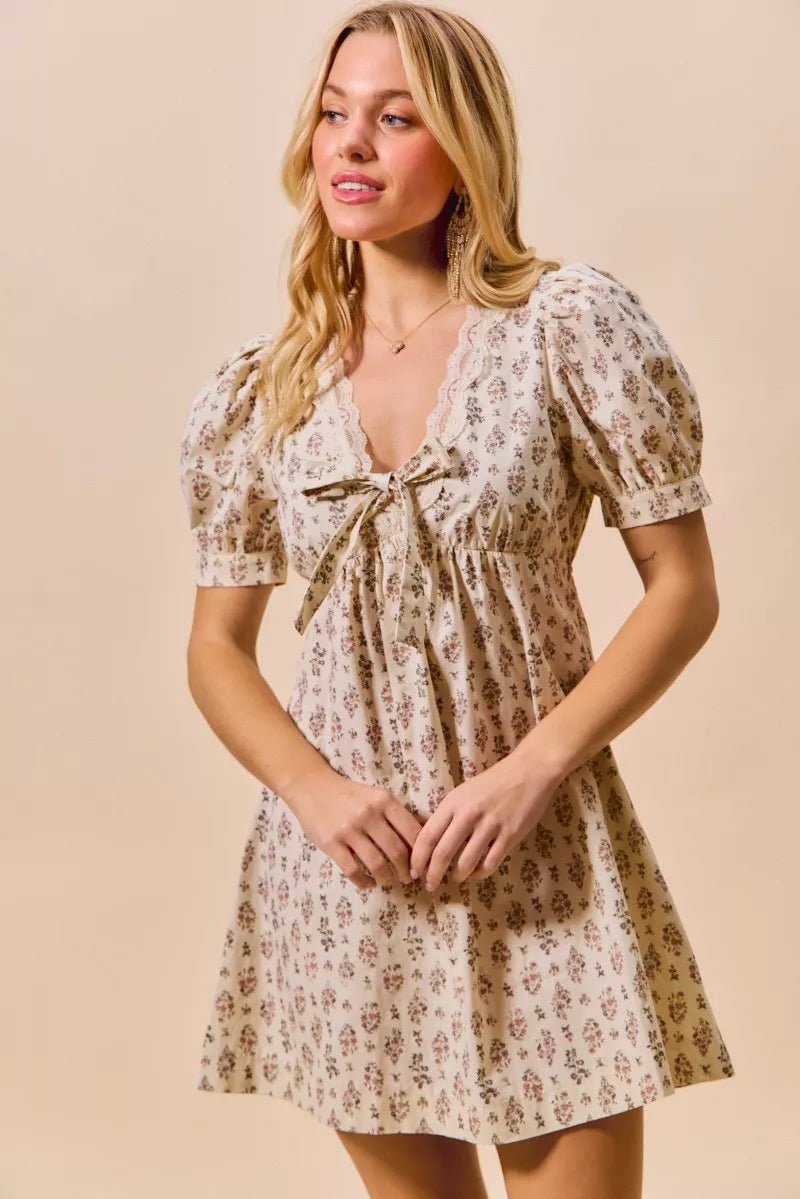 Joni Lace Mini Dress - Brick + Boho