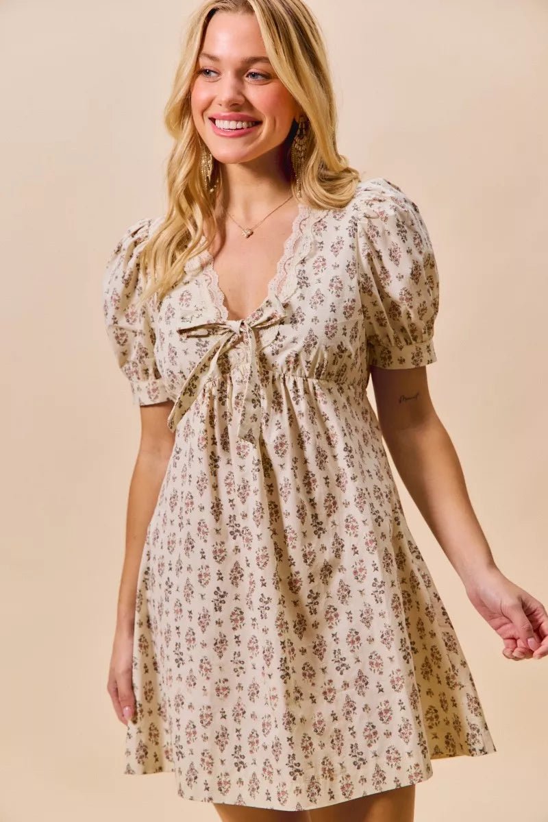 Joni Lace Mini Dress - Brick + Boho