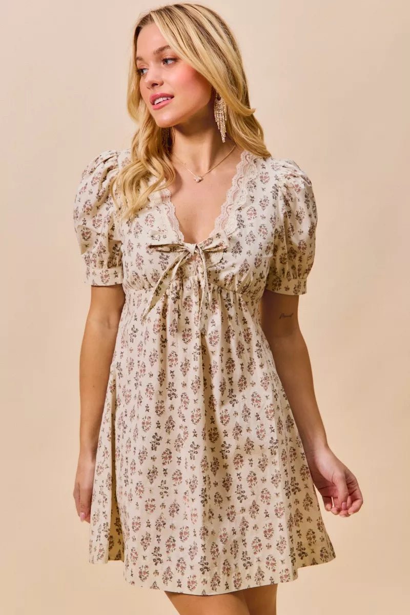 Joni Lace Mini Dress - Brick + Boho