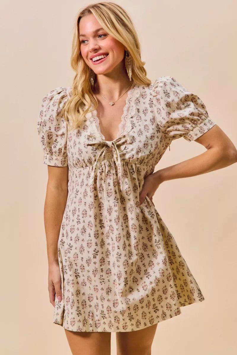 Joni Lace Mini Dress - Brick + Boho
