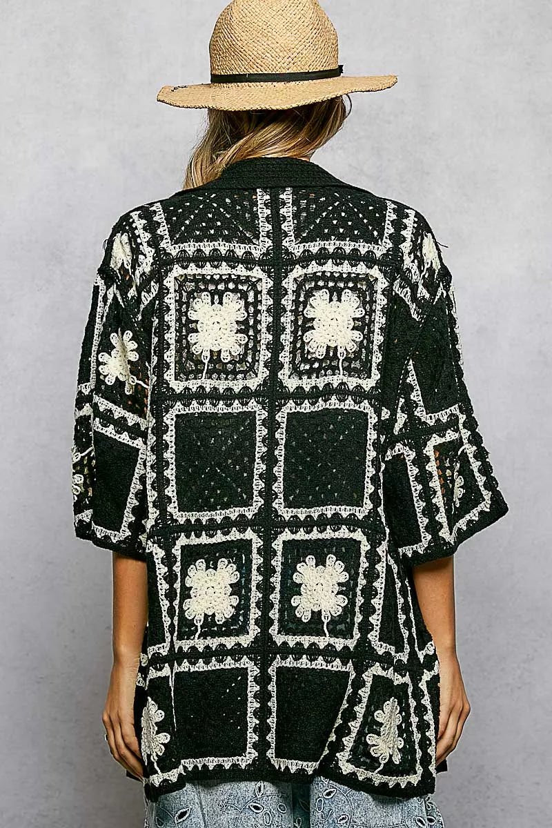 Joplin Meadow Crochet Shirt - Brick + Boho