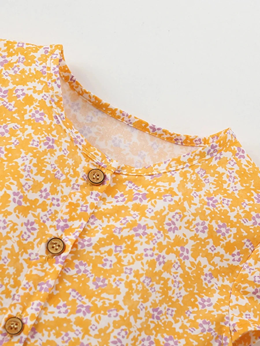 Jute Flutter Dress - Brick + Boho