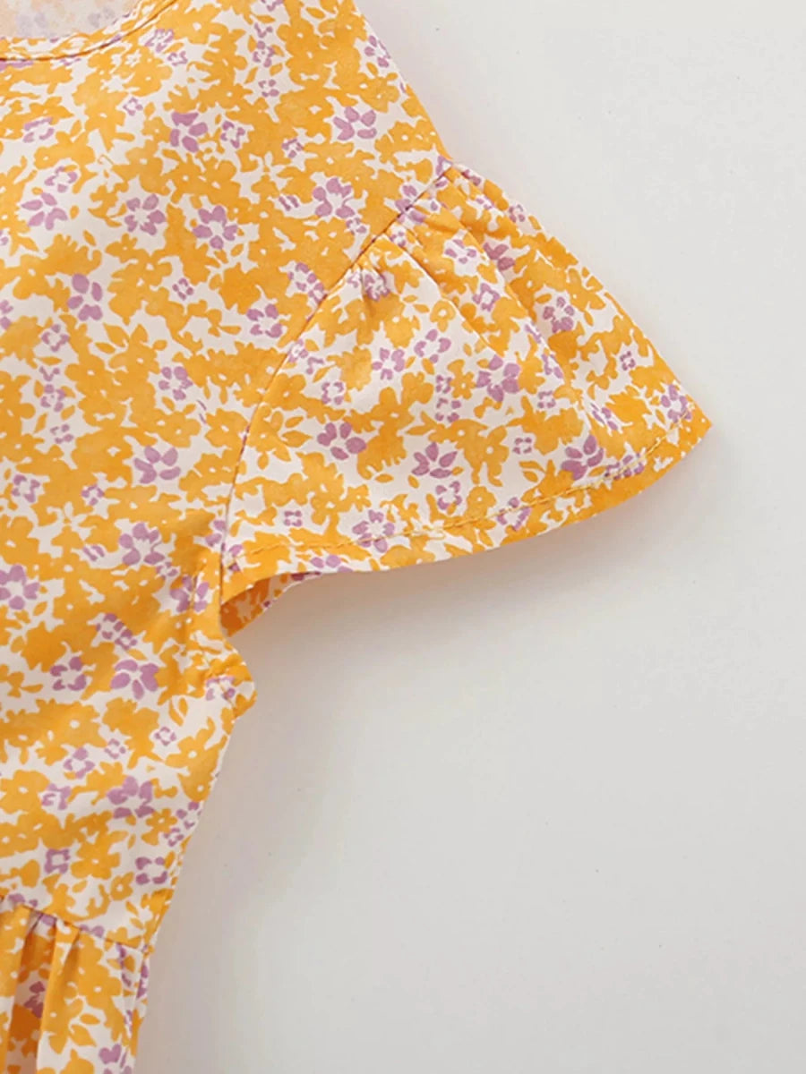 Jute Flutter Dress - Brick + Boho