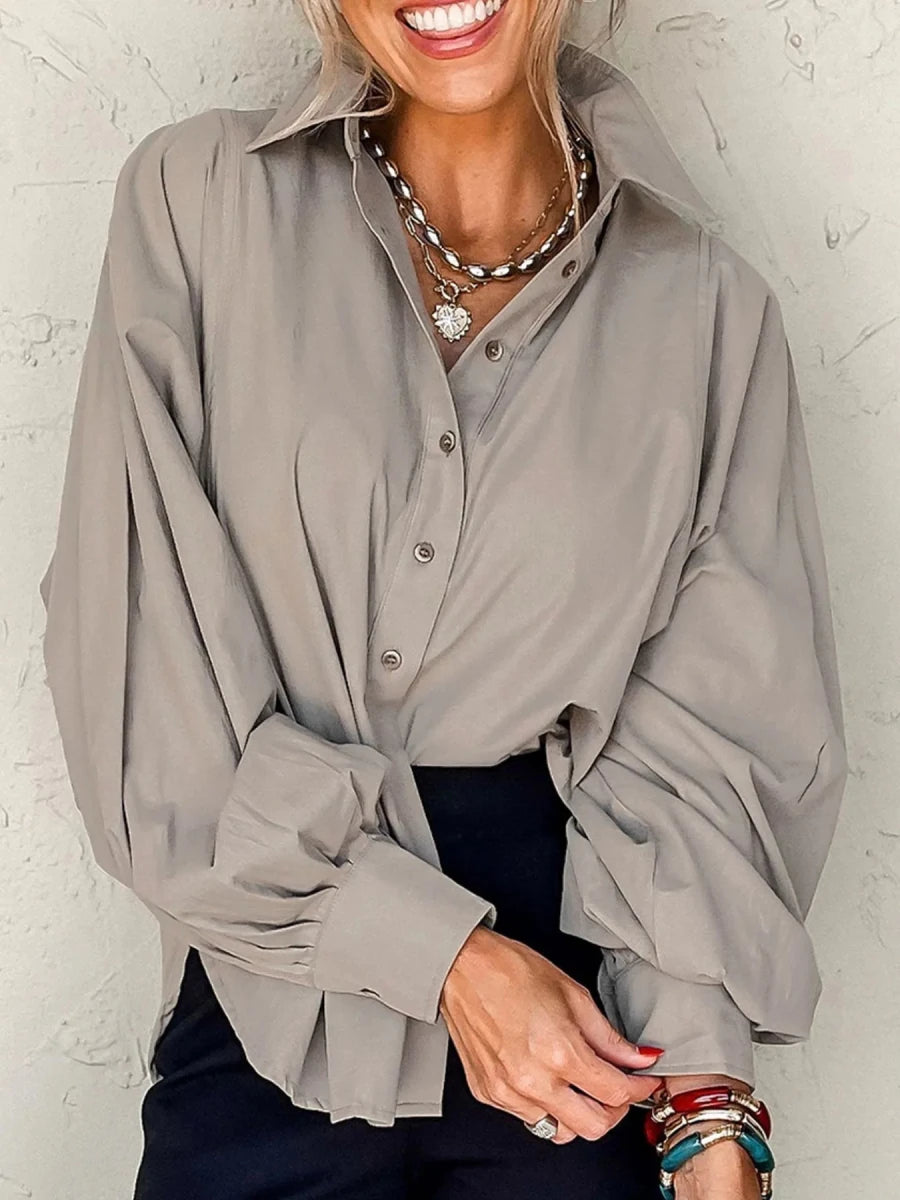 Knotted Cotton Blouse - Brick + Boho