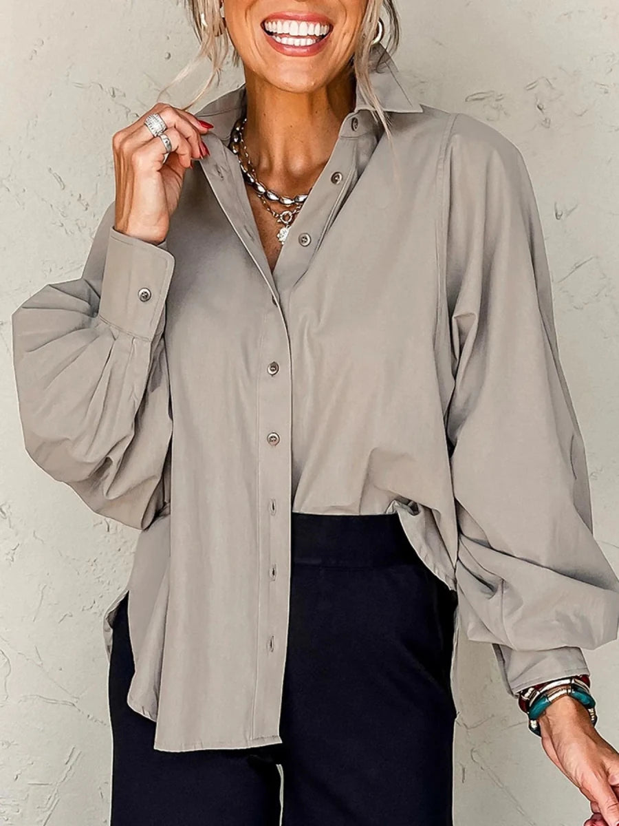Knotted Cotton Blouse - Brick + Boho