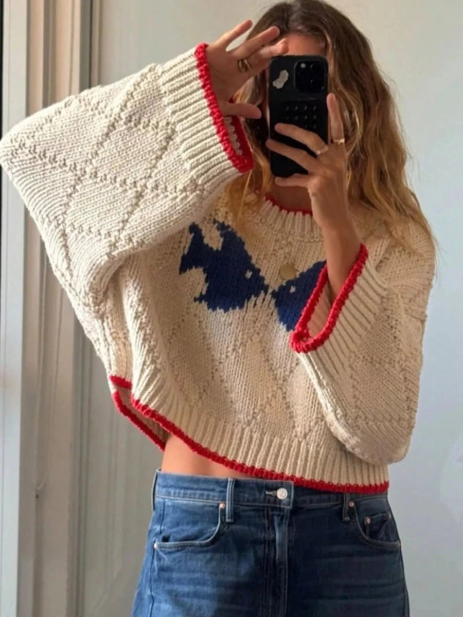 Lakeside Lounge Fish Knit - Brick + Boho
