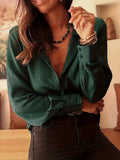 Leopard Button Up Long Sleeve Shirt - Brick + Boho