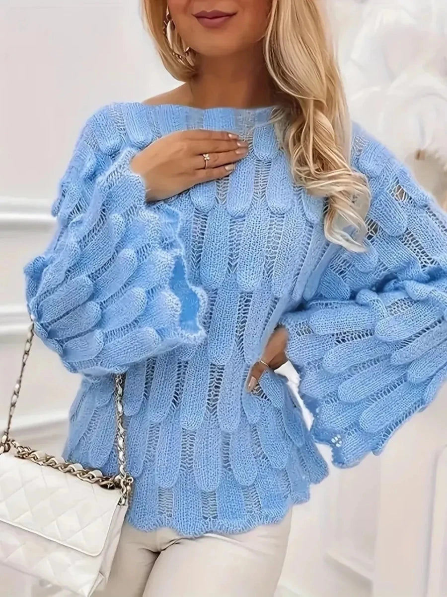 Lighthouse Bell Sleeve Knit - Brick + Boho