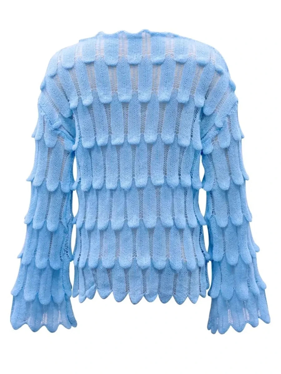 Lighthouse Bell Sleeve Knit - Brick + Boho
