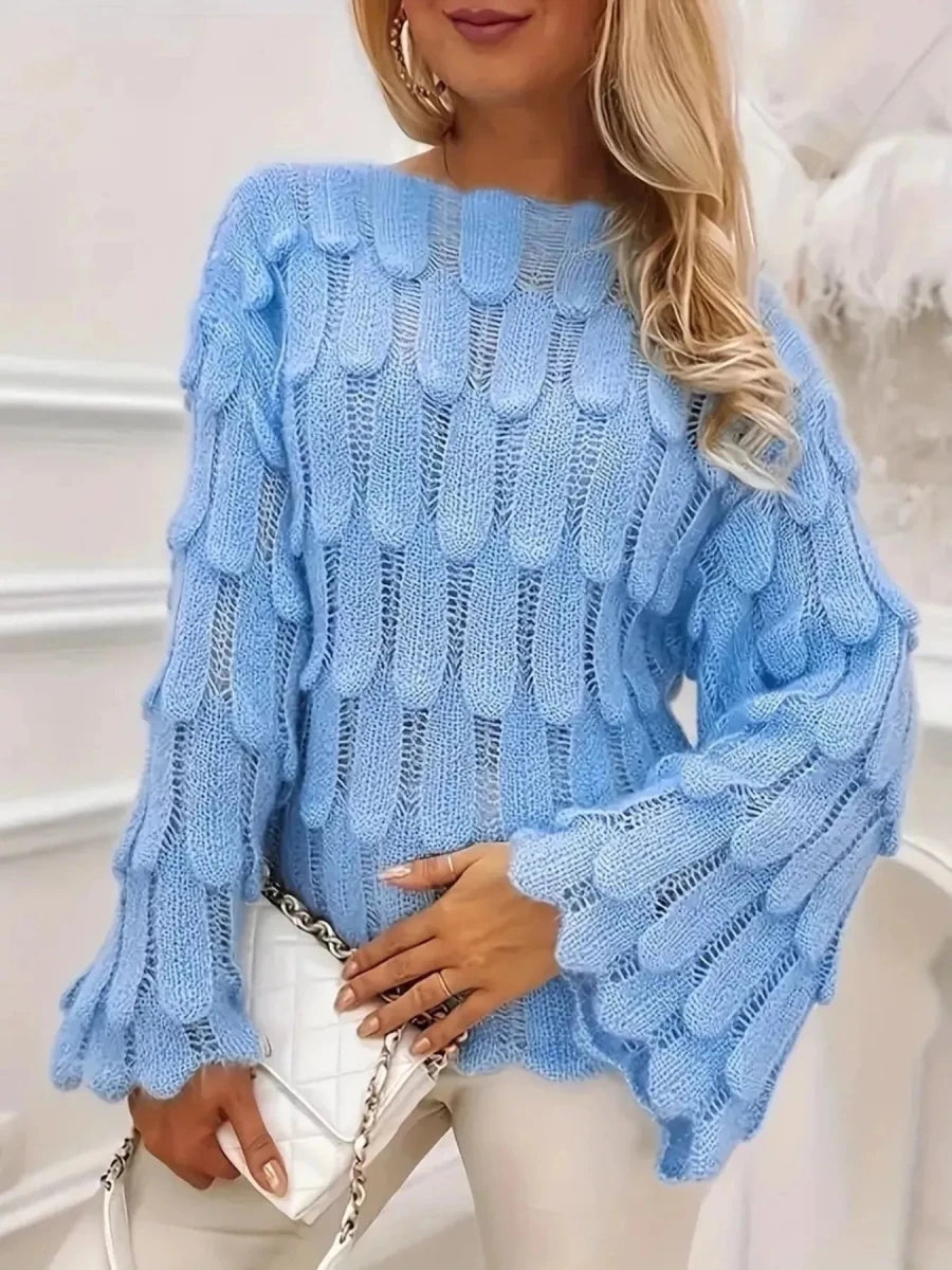 Lighthouse Bell Sleeve Knit - Brick + Boho