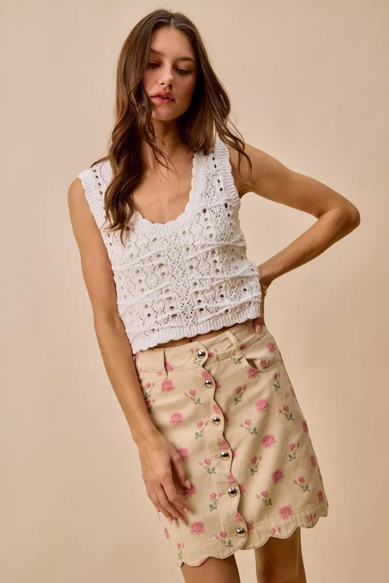 Little Wing Ruffled Tiered Skirt - Brick + Boho