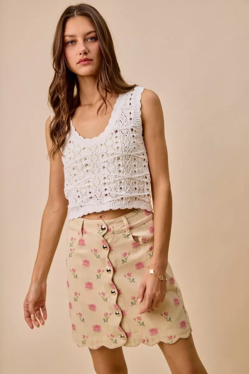 Little Wing Ruffled Tiered Skirt - Brick + Boho