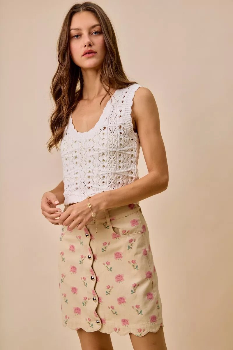 Little Wing Ruffled Tiered Skirt - Brick + Boho