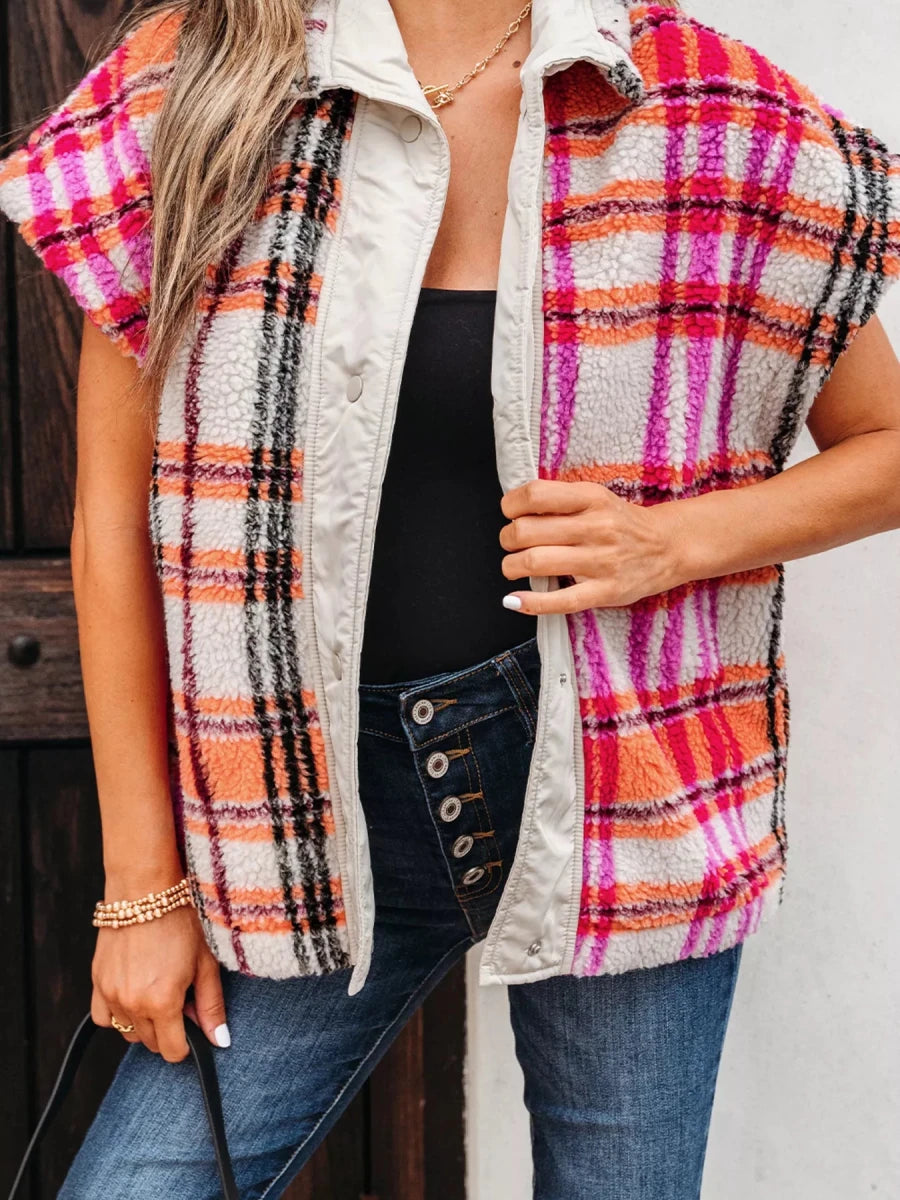 Lunar Leopard Fringe Vest - Brick + Boho