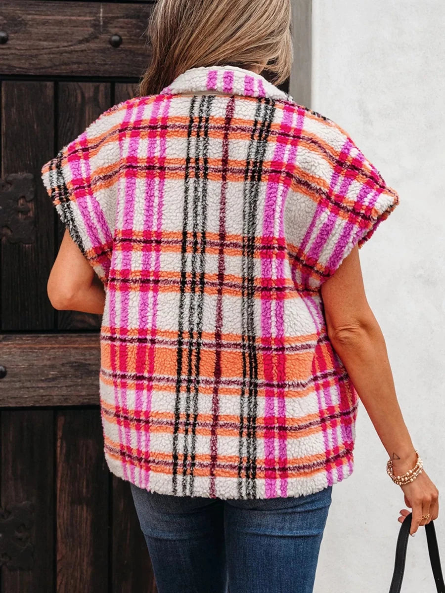 Lunar Leopard Fringe Vest - Brick + Boho