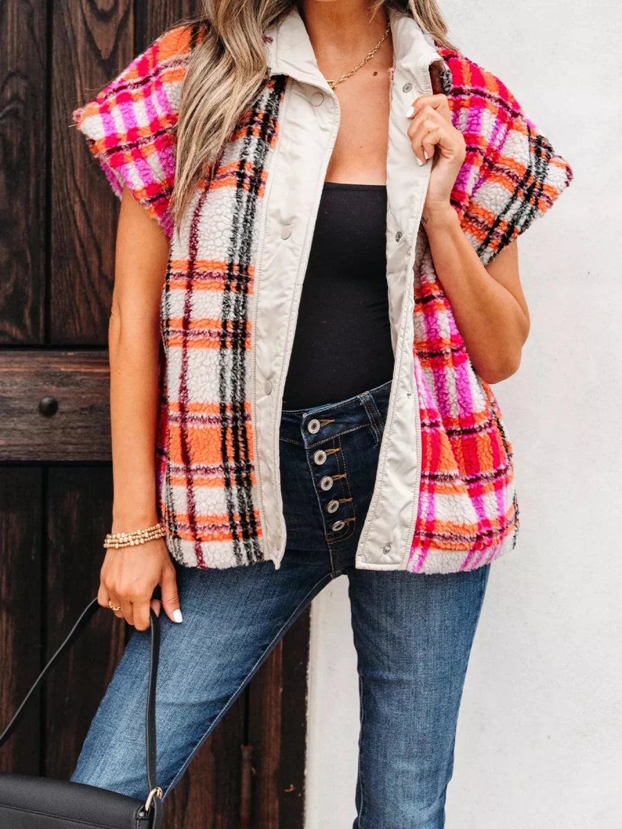 Lunar Leopard Fringe Vest - Brick + Boho