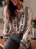 Lush Ruffle Blouse - Brick + Boho