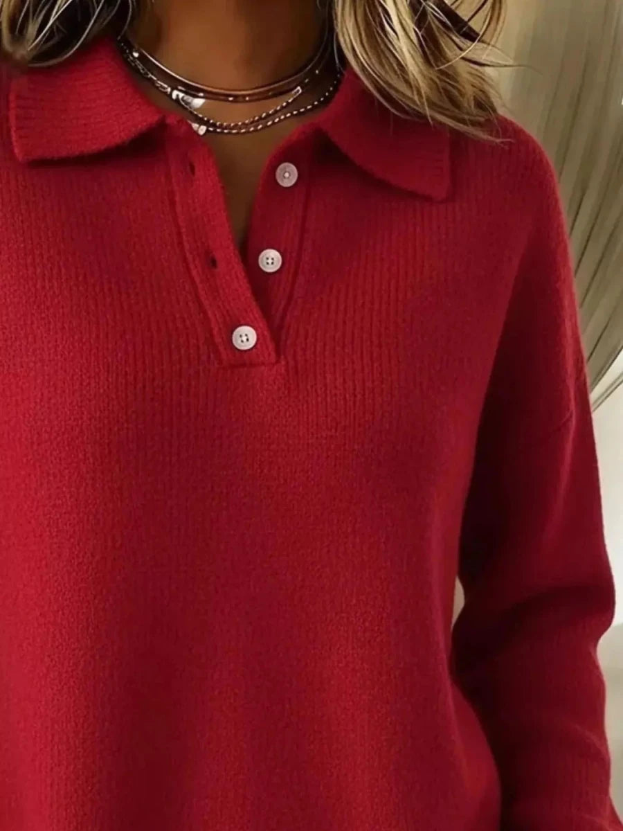 Magic Carpet Collared Knit - Brick + Boho