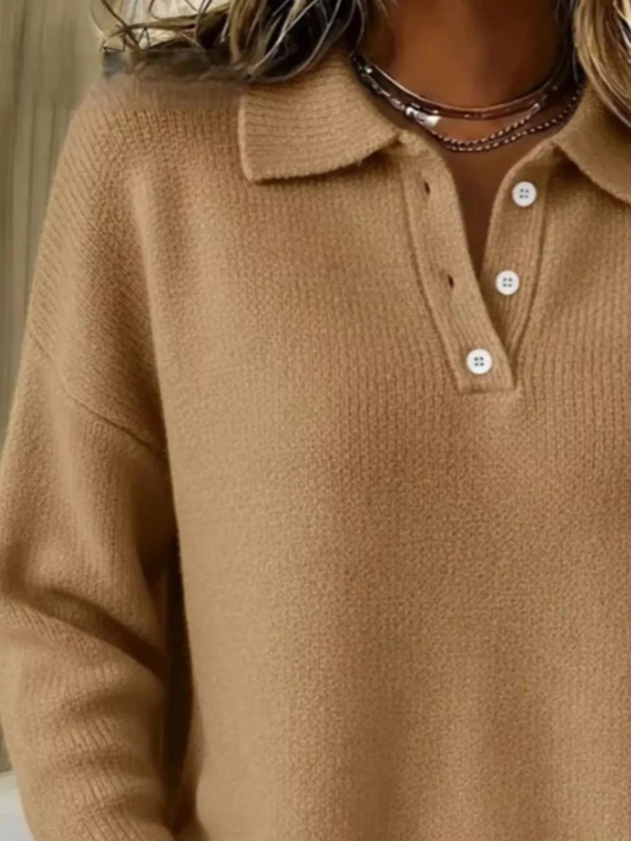 Magic Carpet Collared Knit - Brick + Boho