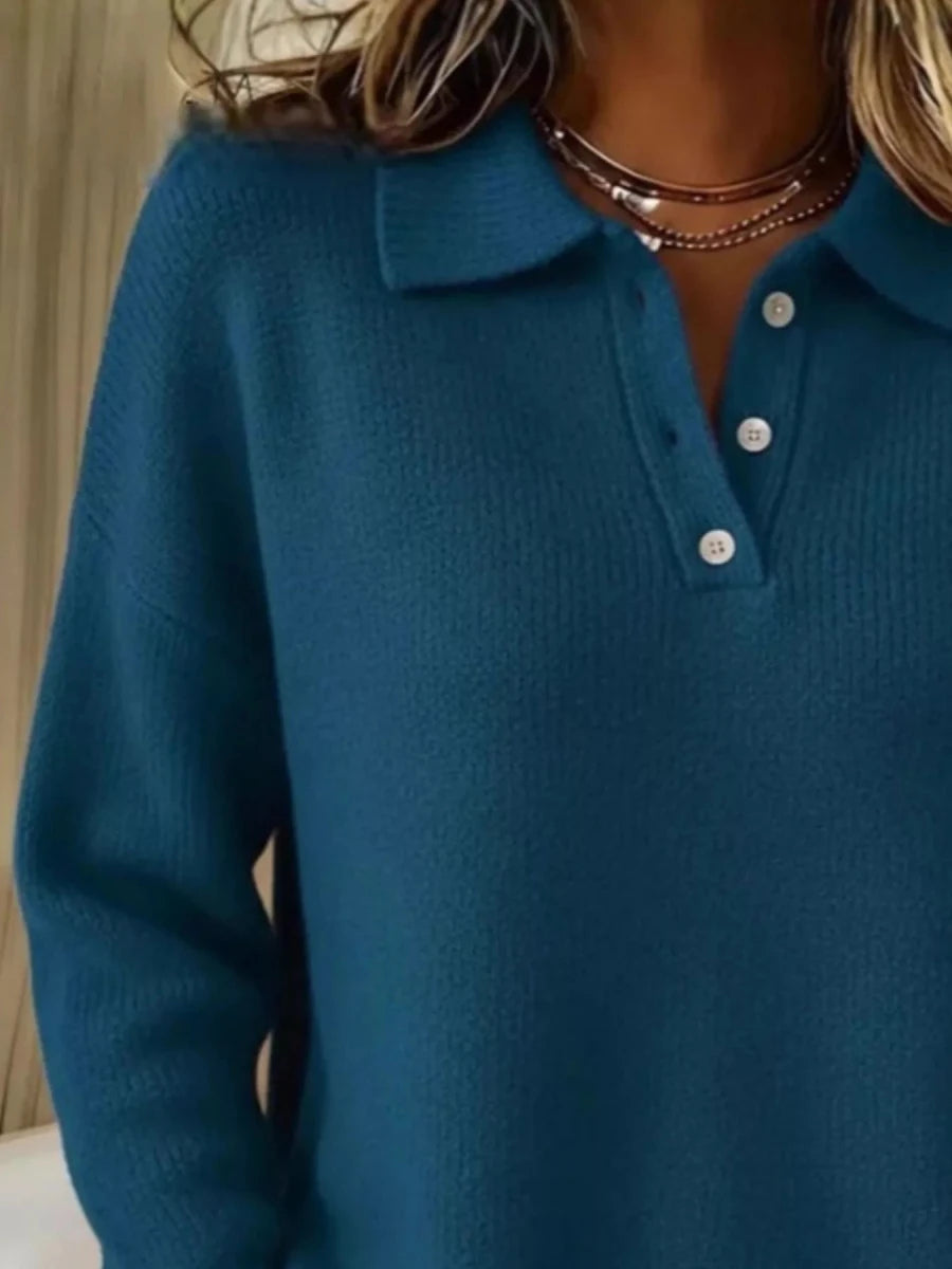 Magic Carpet Collared Knit - Brick + Boho
