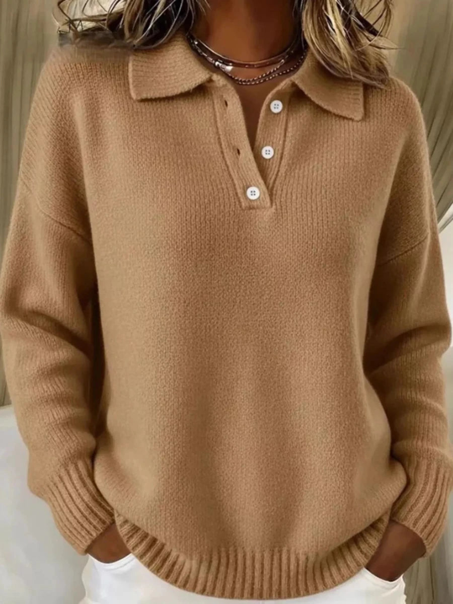 Magic Carpet Collared Knit - Brick + Boho