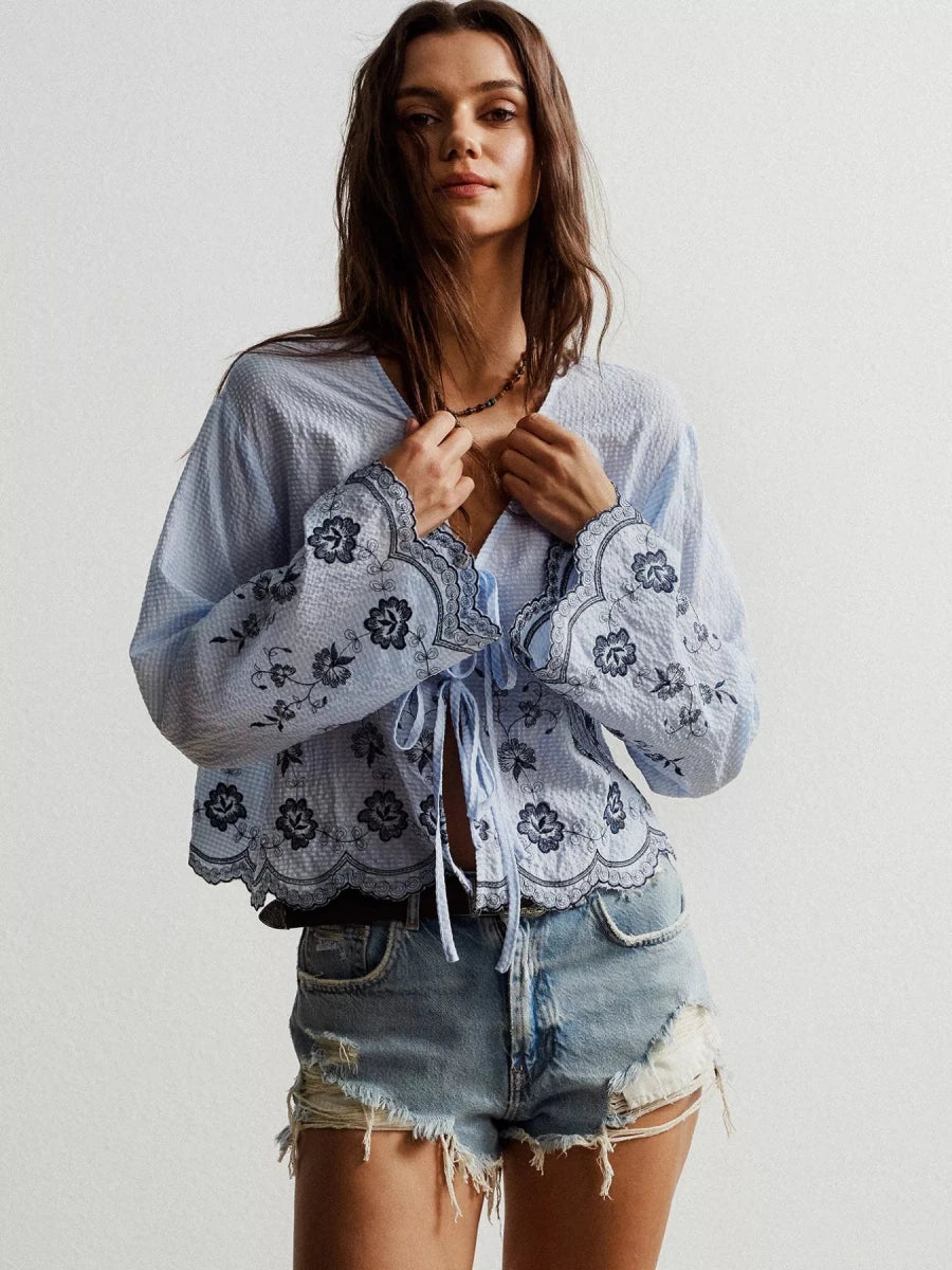 Mariners Muse Scallop Top - Brick + Boho