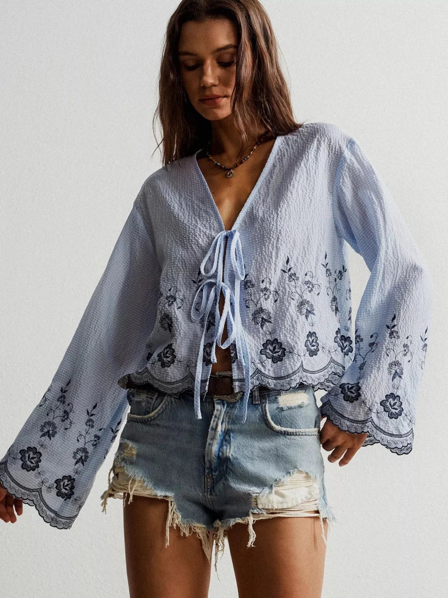 Mariners Muse Scallop Top - Brick + Boho