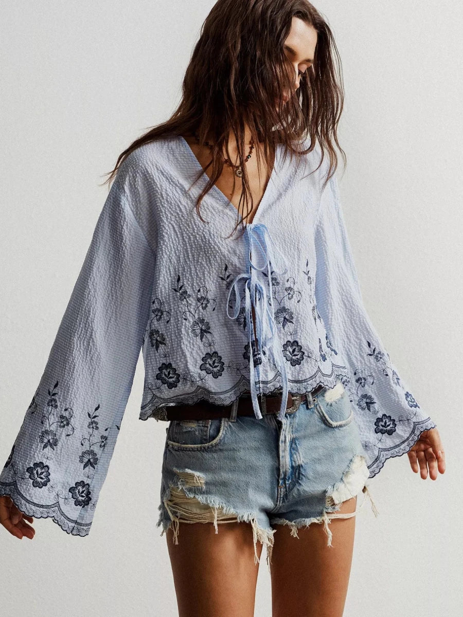 Mariners Muse Scallop Top - Brick + Boho