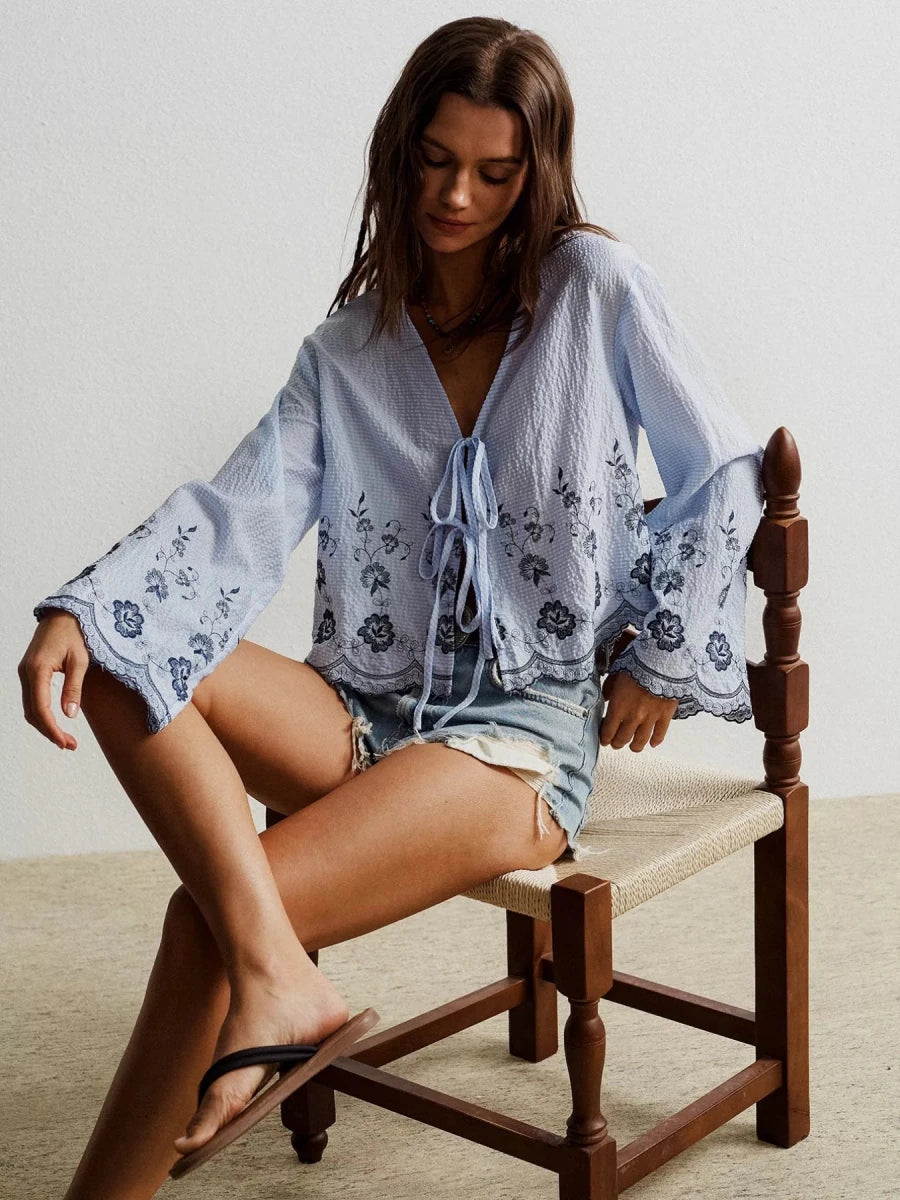 Mariners Muse Scallop Top - Brick + Boho