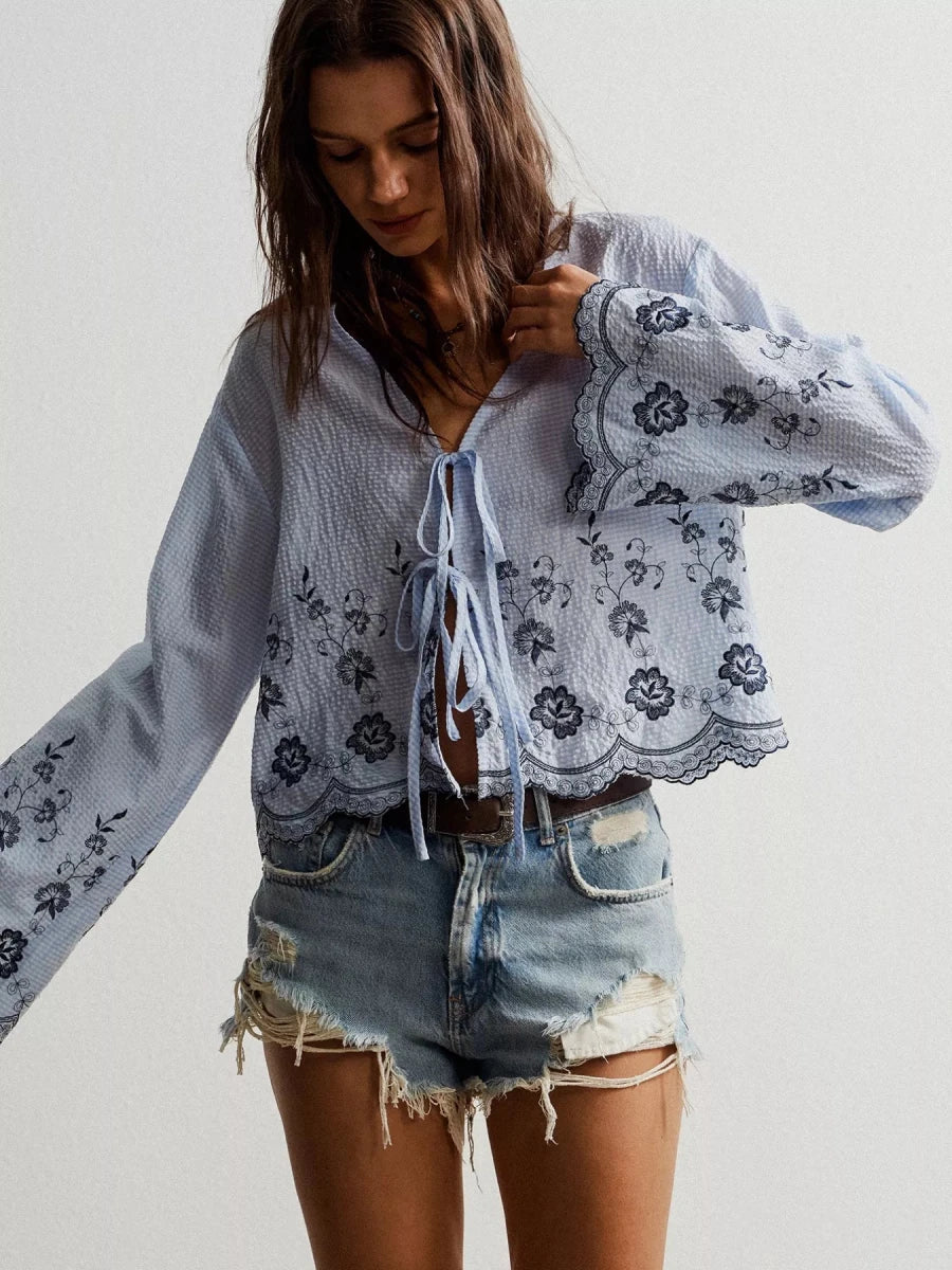 Mariners Muse Scallop Top - Brick + Boho