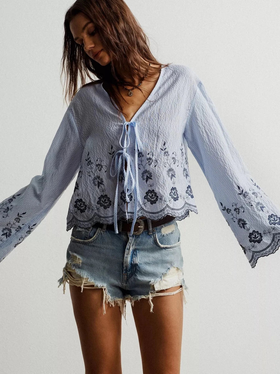 Mariners Muse Scallop Top - Brick + Boho