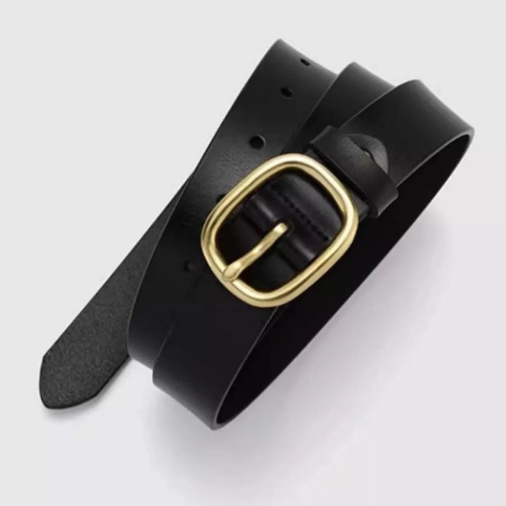 Masterful Gilded Leather Belt - Brick + Boho