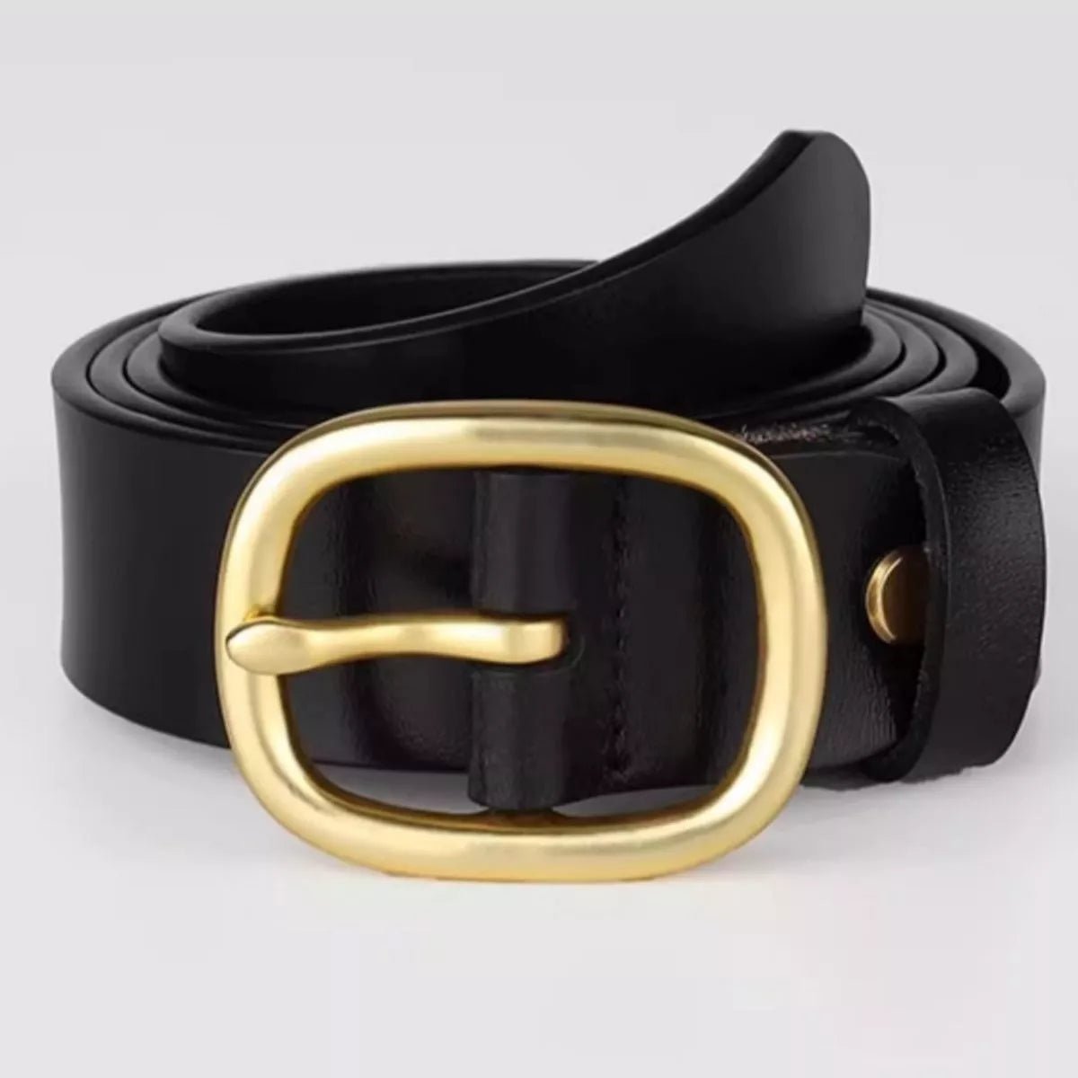 Masterful Gilded Leather Belt - Brick + Boho