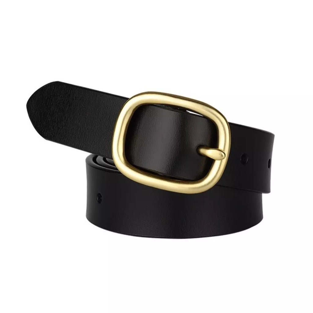 Masterful Gilded Leather Belt - Brick + Boho