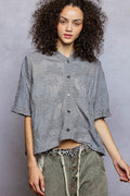 Meadow Bloom Hooded Shirt - Brick + Boho