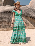 Meadow Dream Smocked Maxi - Brick + Boho