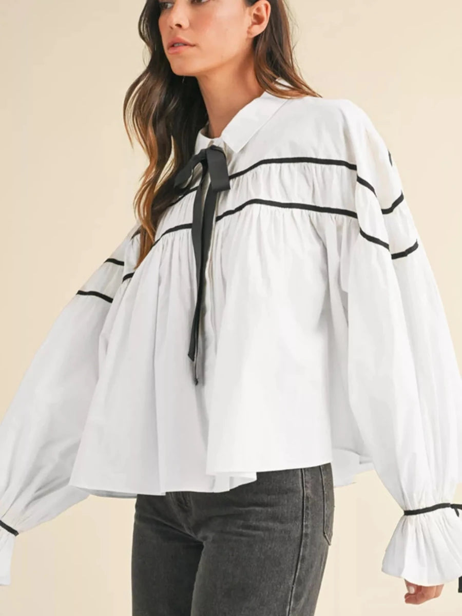 Mercury Ruffled Bow - Brick + Boho