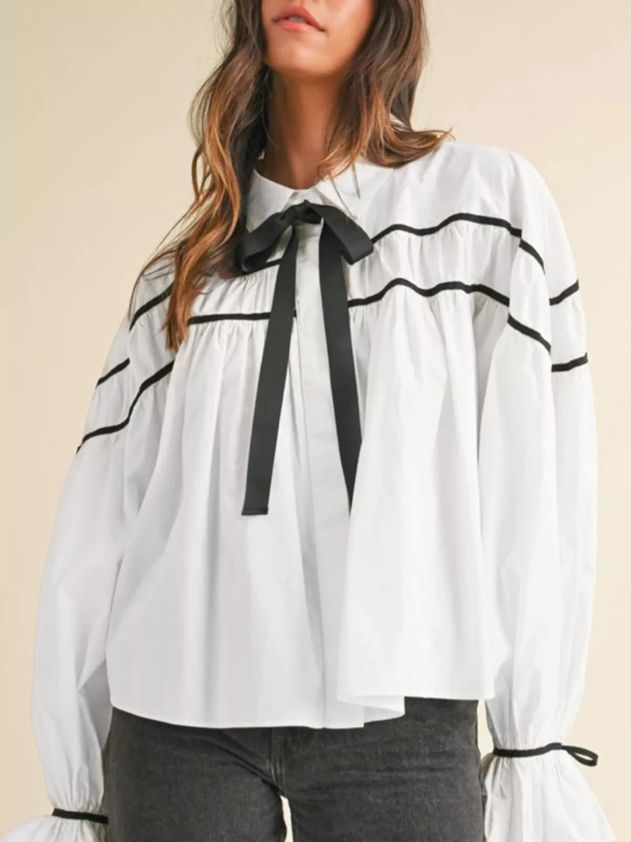 Mercury Ruffled Bow - Brick + Boho