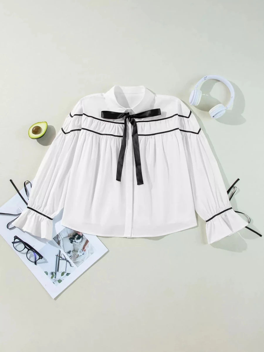 Mercury Ruffled Bow - Brick + Boho