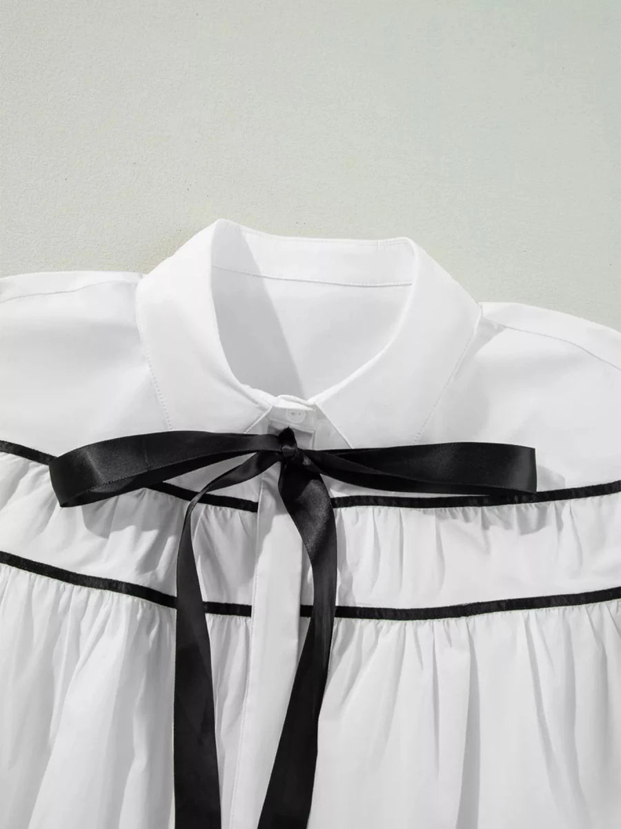 Mercury Ruffled Bow - Brick + Boho